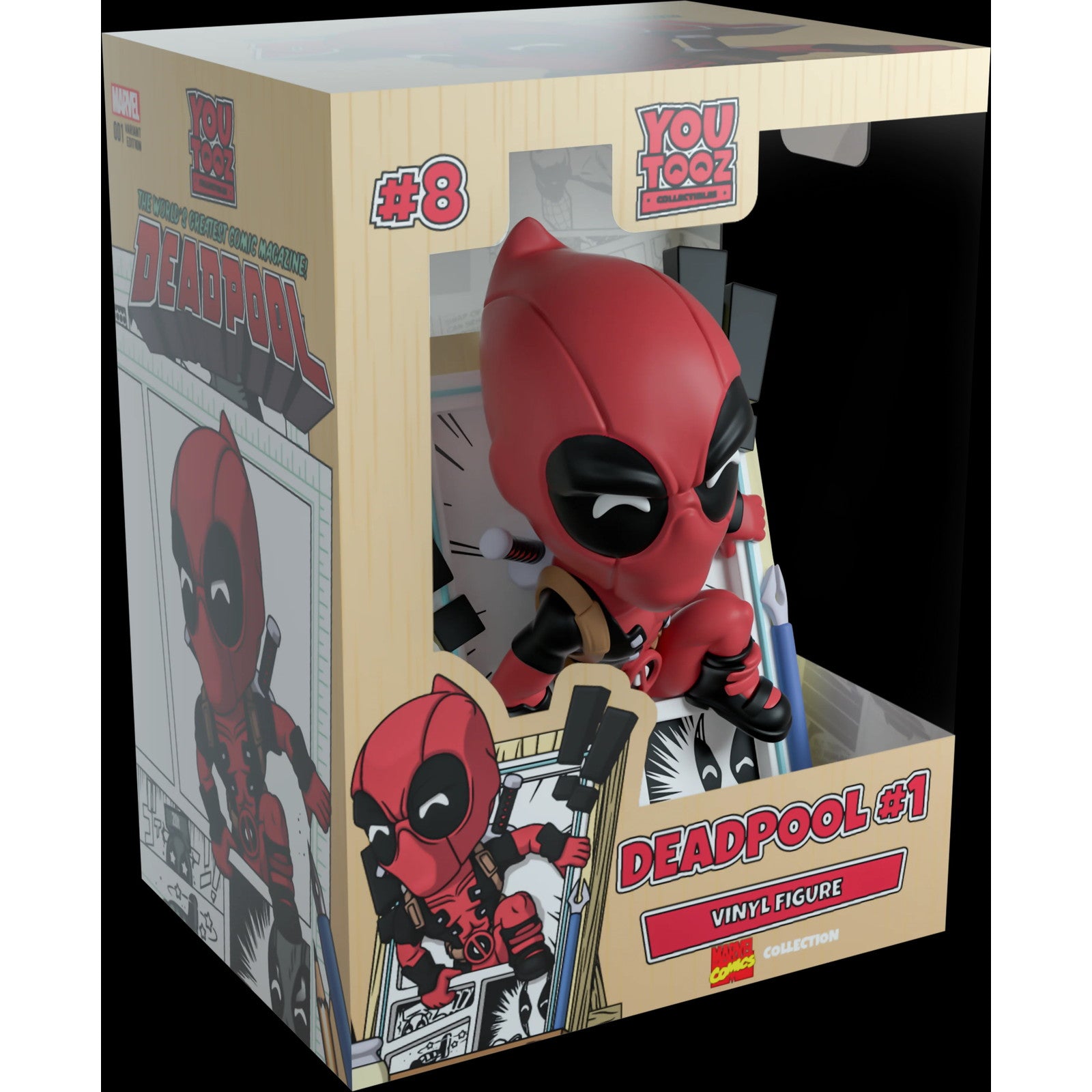 【新品即納】[FIG] デッドプール(Deadpool #1 ヴァリアントカバーVer.) マーベルコミックス 完成品 ビニールフィギュア Youtooz(ユートゥーズ)(20241231)