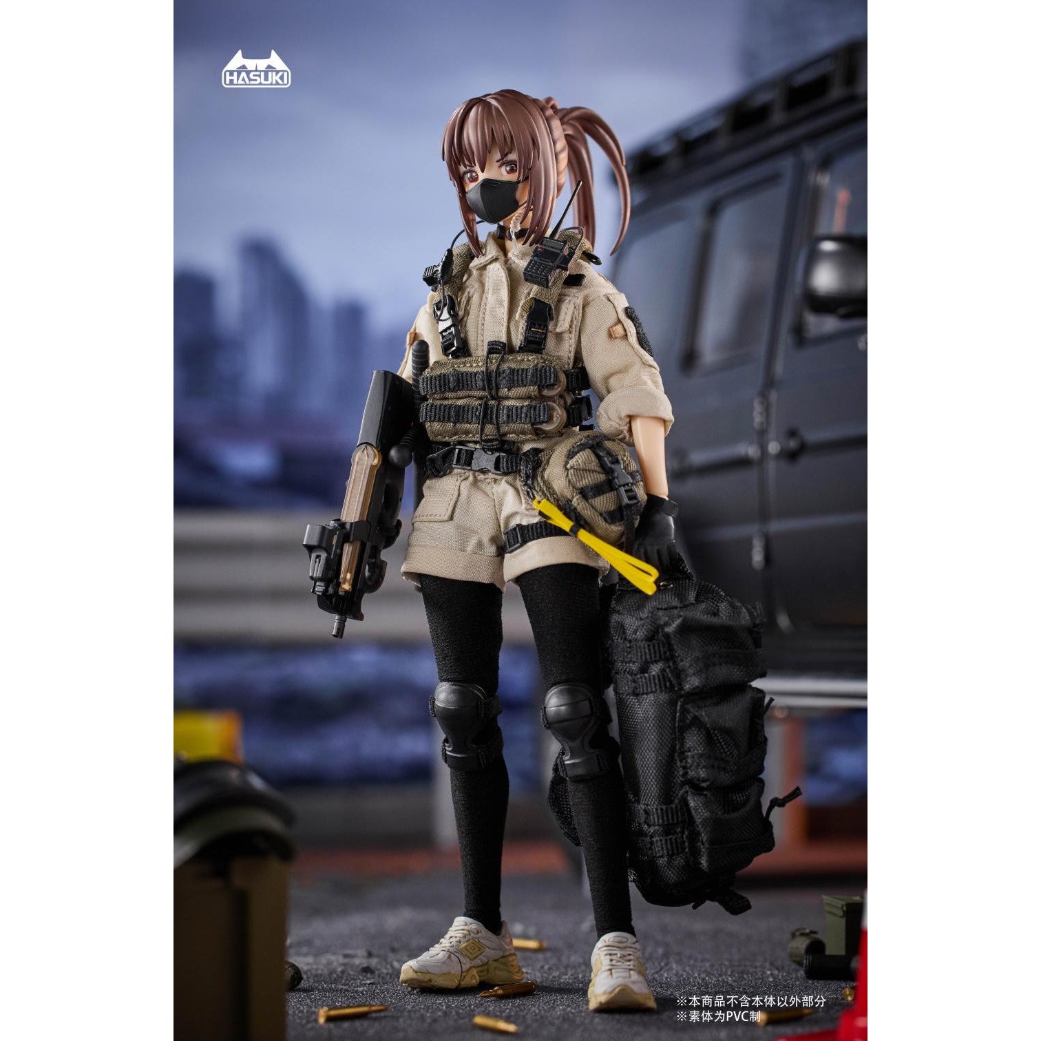 【新品即納】[FIG] 1/12 可動フィギュア用 CS015 タクティカルショルダーバッグ フィギュア用アクセサリ HASUKI(ハスキ)(20250531)