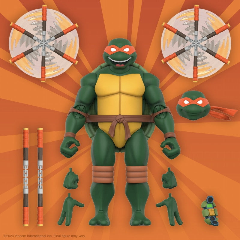 【新品即納】[FIG] ミケランジェロ(2003 Ver.) ティーンエイジ・ミュータント・ニンジャ・タートルズ TMNT wave 12 完成品 アルティメイト 7インチ アクションフィギュア スーパー7(20250331)