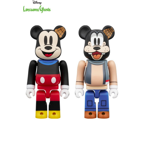 【新品即納】[FIG] BE@RBRICK(ベアブリック) MICKEY MOUSE & GOOFY(ミッキーマウス&グーフィー) (Lonesome Ghosts Ver.) 2PCS SET ミッキーのお化け退治 完成品 可動フィギュア メディコム・トイ(20241019)