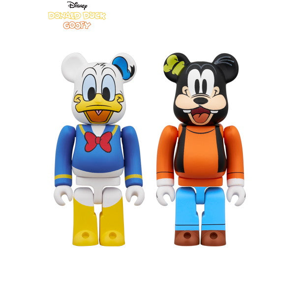 【新品即納】[FIG] BE@RBRICK(ベアブリック) DONALD DUCK & GOOFY(ドナルドダック&グーフィー) 2PCS SET ディスニー 完成品 可動フィギュア メディコム・トイ(20241019)