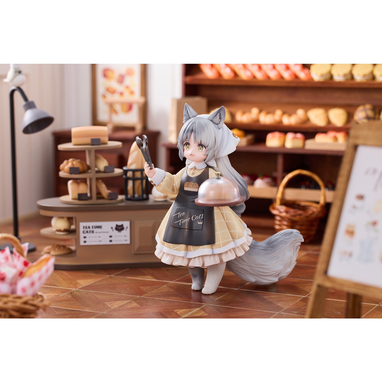 【新品即納】[FIG] DLCシリーズ ティータイム キャッツ シーン にゃん町「パン屋」店員にゃん 完成品 フィギュア RIBOSE(核糖文化)(20250531)