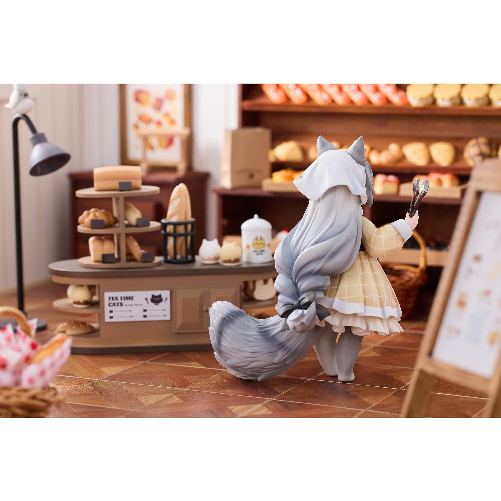 【新品即納】[FIG] DLCシリーズ ティータイム キャッツ シーン にゃん町「パン屋」店員にゃん 完成品 フィギュア RIBOSE(核糖文化)(20250531)