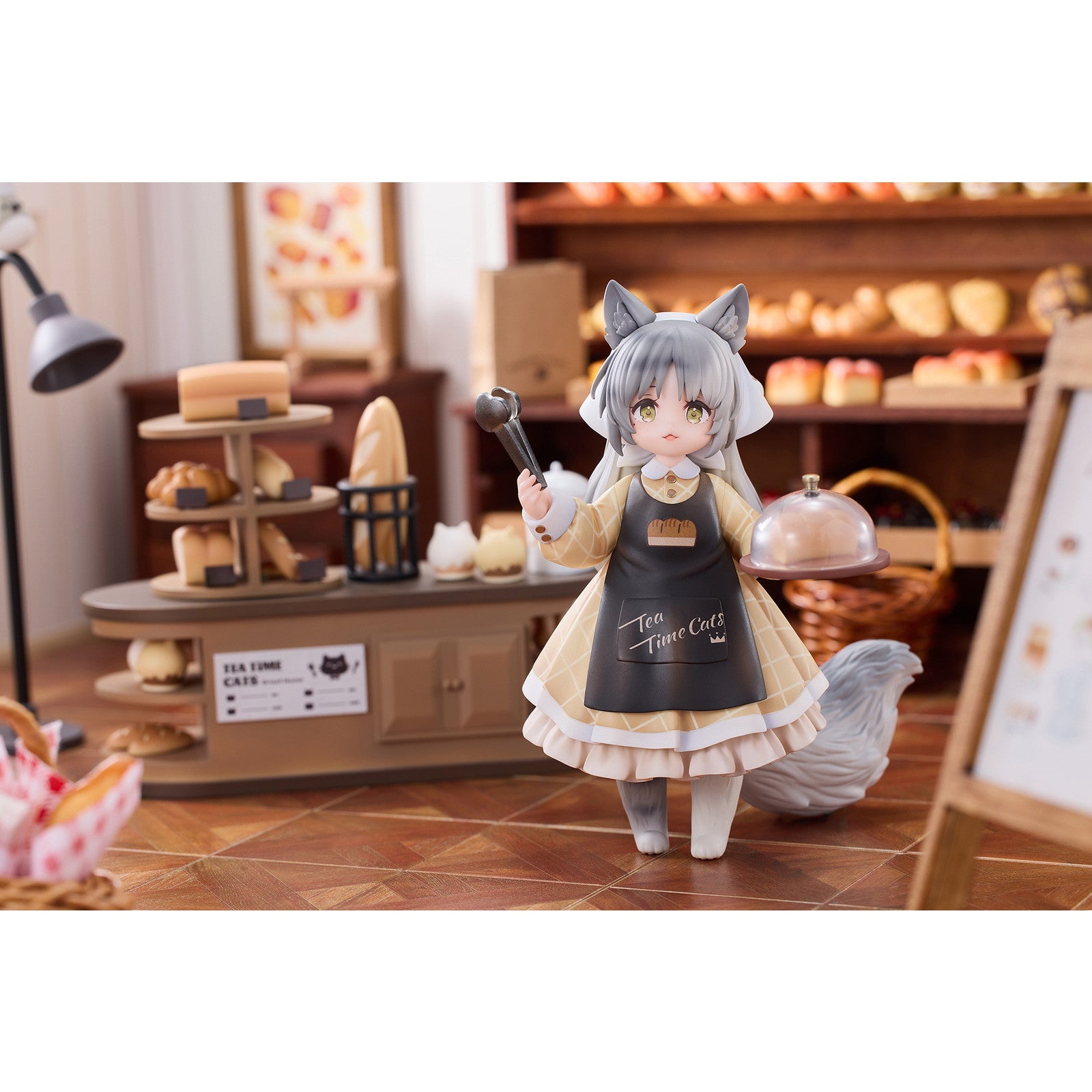 【新品即納】[FIG] DLCシリーズ ティータイム キャッツ シーン にゃん町「パン屋」店員にゃん 完成品 フィギュア RIBOSE(核糖文化)(20250531)