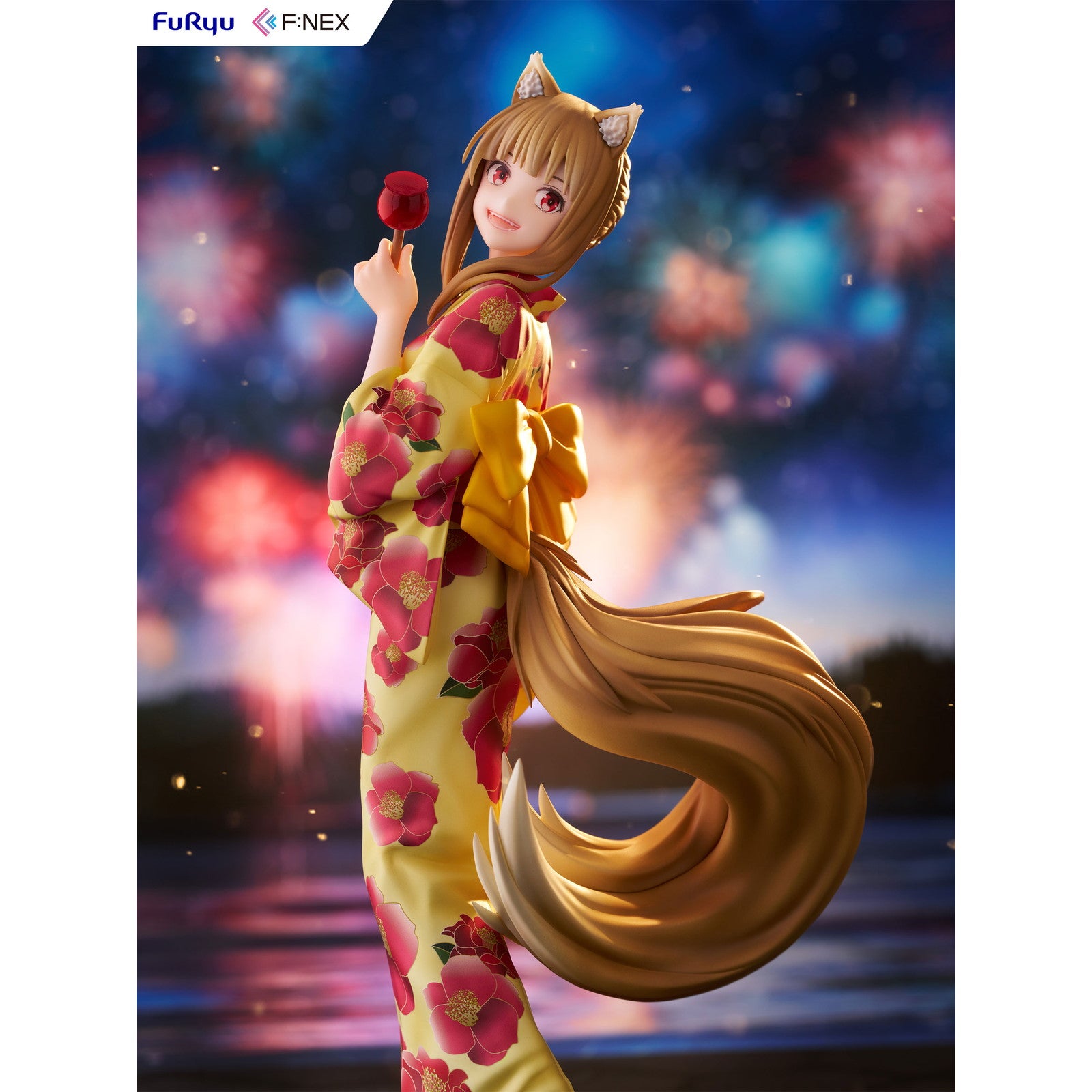 【新品即納】[FIG] ホロ 浴衣Ver. 狼と香辛料 MERCHANT MEETS THE WISE WOLF 1/7 完成品 フィギュア(AMU-FNX1096) フリュー(20250413)