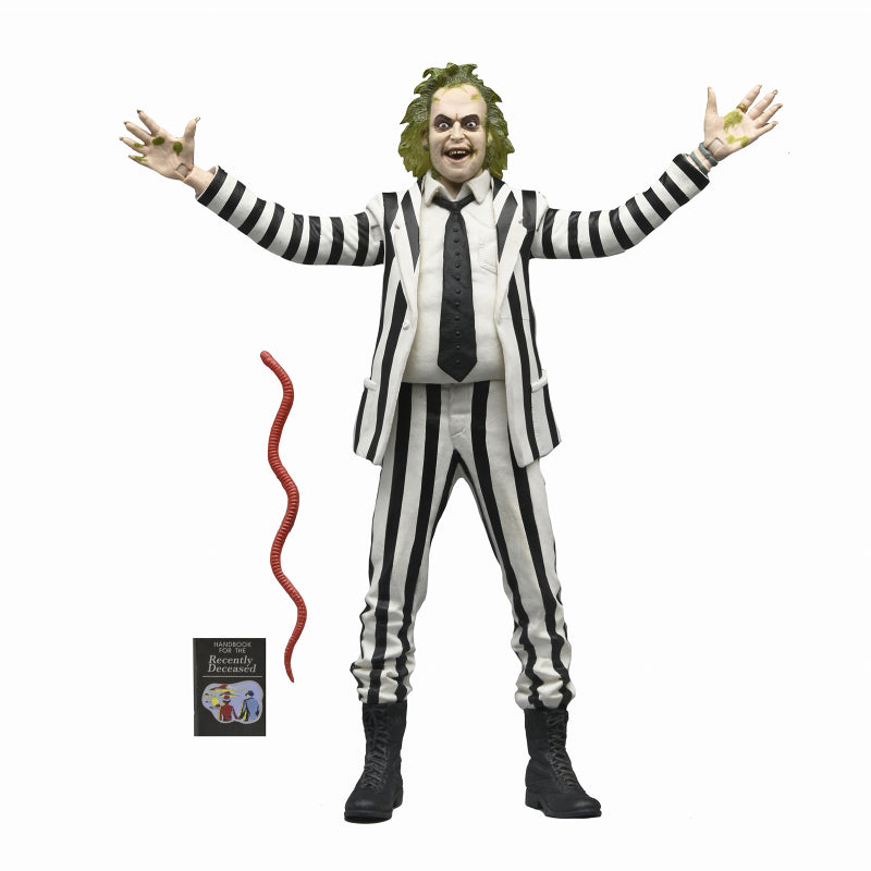 【新品即納】[FIG] ビートルジュース(ストライプスーツ Ver.) 完成品 7インチ アクションフィギュア ネカ(20241031)