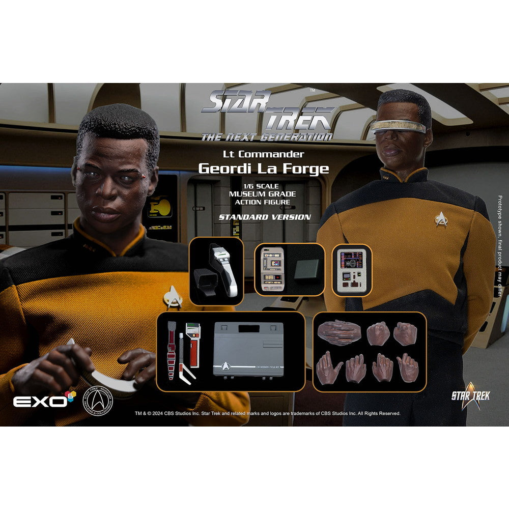 【新品即納】[FIG] (再販) ジョーディ・ラフォージ少佐 スタンダードバージョン STAR TREK:THE NEXT GENERATION(新スター・トレック) 1/6 完成品 ハイパーリアリスティックアクションフィギュア(EXO-01-018S) EXO-6(20240731)