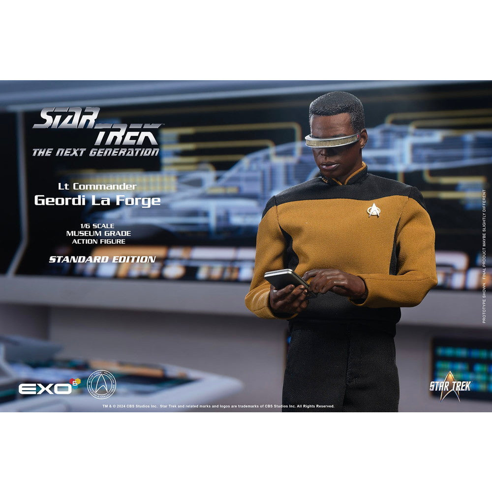 【新品即納】[FIG] (再販) ジョーディ・ラフォージ少佐 スタンダードバージョン STAR TREK:THE NEXT GENERATION(新スター・トレック) 1/6 完成品 ハイパーリアリスティックアクションフィギュア(EXO-01-018S) EXO-6(20240731)