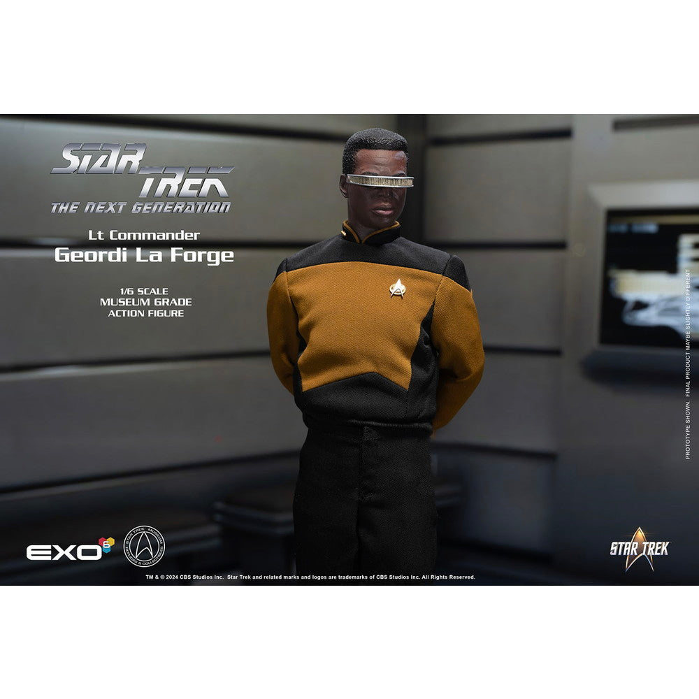 【新品即納】[FIG] (再販) ジョーディ・ラフォージ少佐 スタンダードバージョン STAR TREK:THE NEXT GENERATION(新スター・トレック) 1/6 完成品 ハイパーリアリスティックアクションフィギュア(EXO-01-018S) EXO-6(20240731)