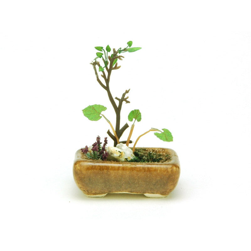 【新品即納】[FIG] (再販) THE BONSAI 角鉢寄せ植え【茶】 1/12 完成品 フィギュア(BONN01) プラッツ(20240831)