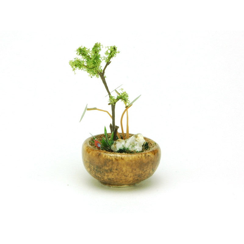 【新品】【お取り寄せ】[FIG] (再販) THE BONSAI 丸鉢寄せ植え【茶】 1/12 完成品 フィギュア(BONN02) プラッツ(20240831)