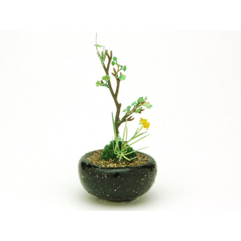 【新品即納】[FIG] (再販) THE BONSAI 丸鉢寄せ植え【黒】 1/12 完成品 フィギュア(BONN06) プラッツ(20240831)