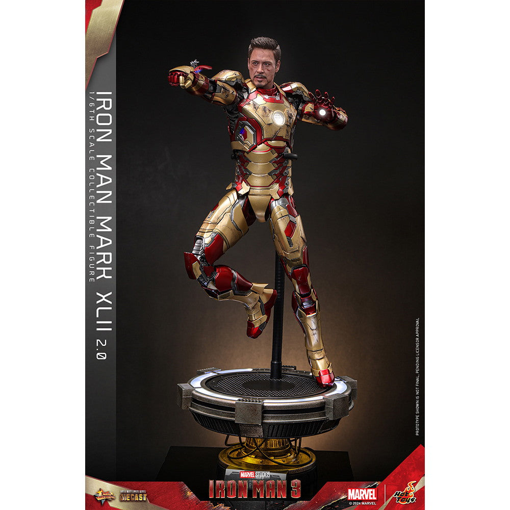 【予約安心出荷】[FIG] ムービー・マスターピース DIECAST アイアンマン・マーク42(2.0版) アイアンマン3 1/6 完成品 可動フィギュア(MM#758D65) ホットトイズ(2025年10月)
