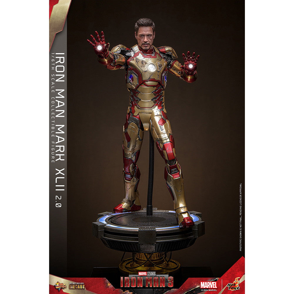 【予約安心出荷】[FIG] ムービー・マスターピース DIECAST アイアンマン・マーク42(2.0版) アイアンマン3 1/6 完成品 可動フィギュア(MM#758D65) ホットトイズ(2025年10月)