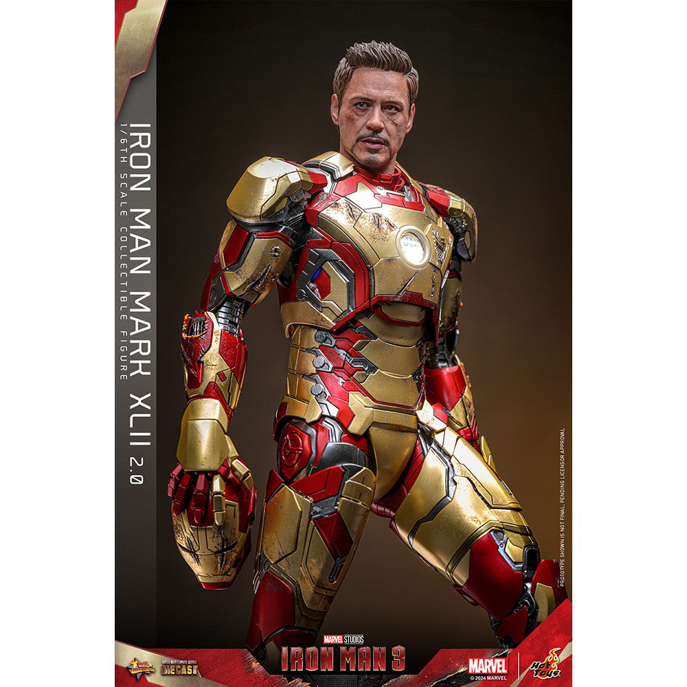 【予約安心出荷】[FIG] ムービー・マスターピース DIECAST アイアンマン・マーク42(2.0版) アイアンマン3 1/6 完成品 可動フィギュア(MM#758D65) ホットトイズ(2025年10月)