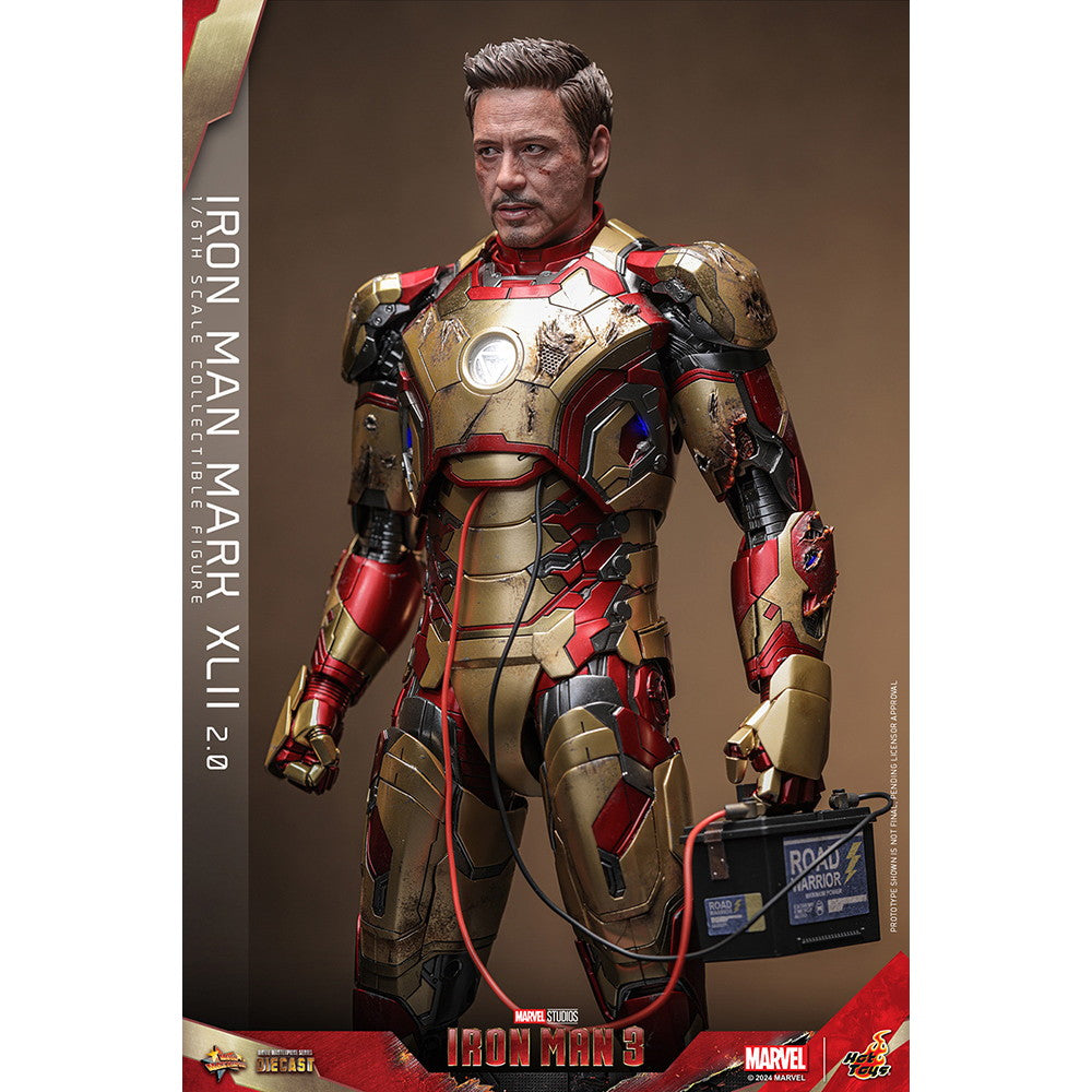 【予約安心出荷】[FIG] ムービー・マスターピース DIECAST アイアンマン・マーク42(2.0版) アイアンマン3 1/6 完成品 可動フィギュア(MM#758D65) ホットトイズ(2025年10月)