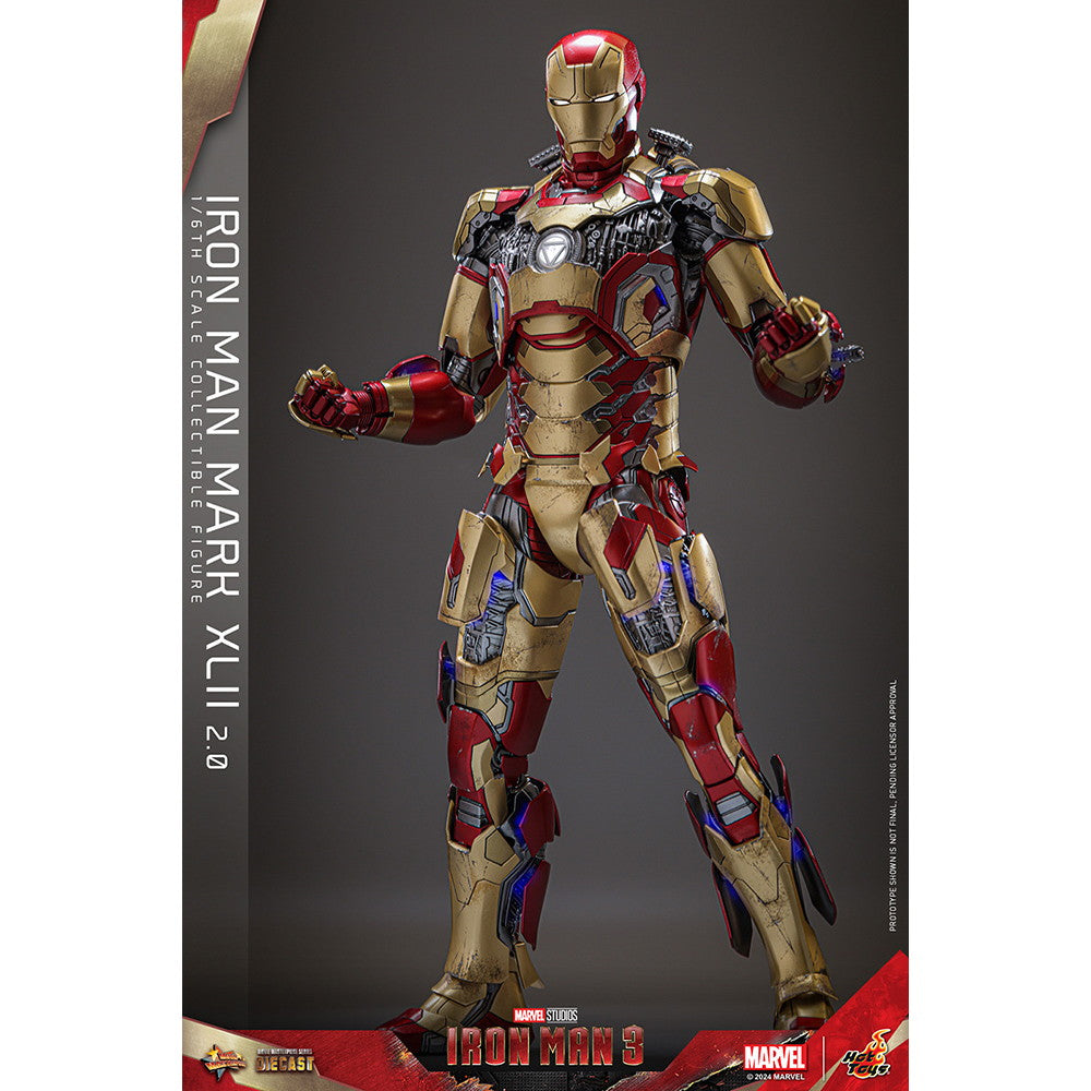 【予約安心出荷】[FIG] ムービー・マスターピース DIECAST アイアンマン・マーク42(2.0版) アイアンマン3 1/6 完成品 可動フィギュア(MM#758D65) ホットトイズ(2025年10月)