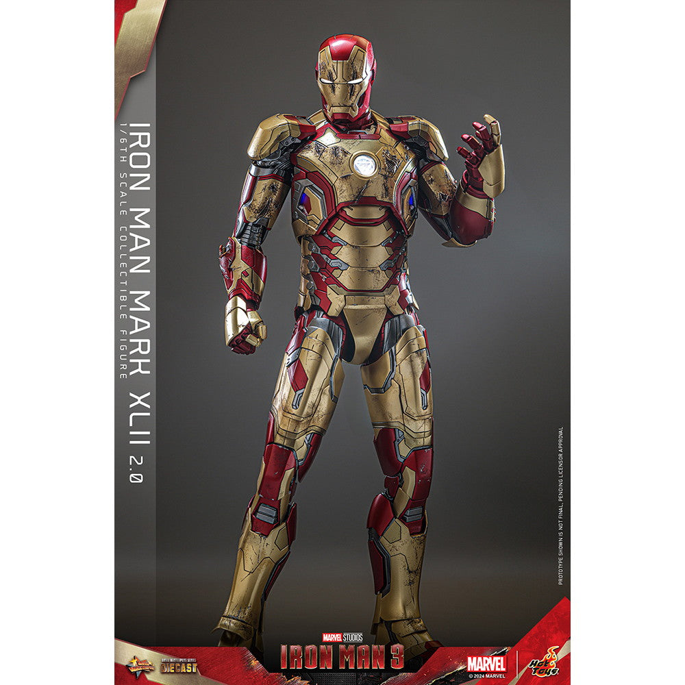 【予約安心出荷】[FIG] ムービー・マスターピース DIECAST アイアンマン・マーク42(2.0版) アイアンマン3 1/6 完成品 可動フィギュア(MM#758D65) ホットトイズ(2025年10月)