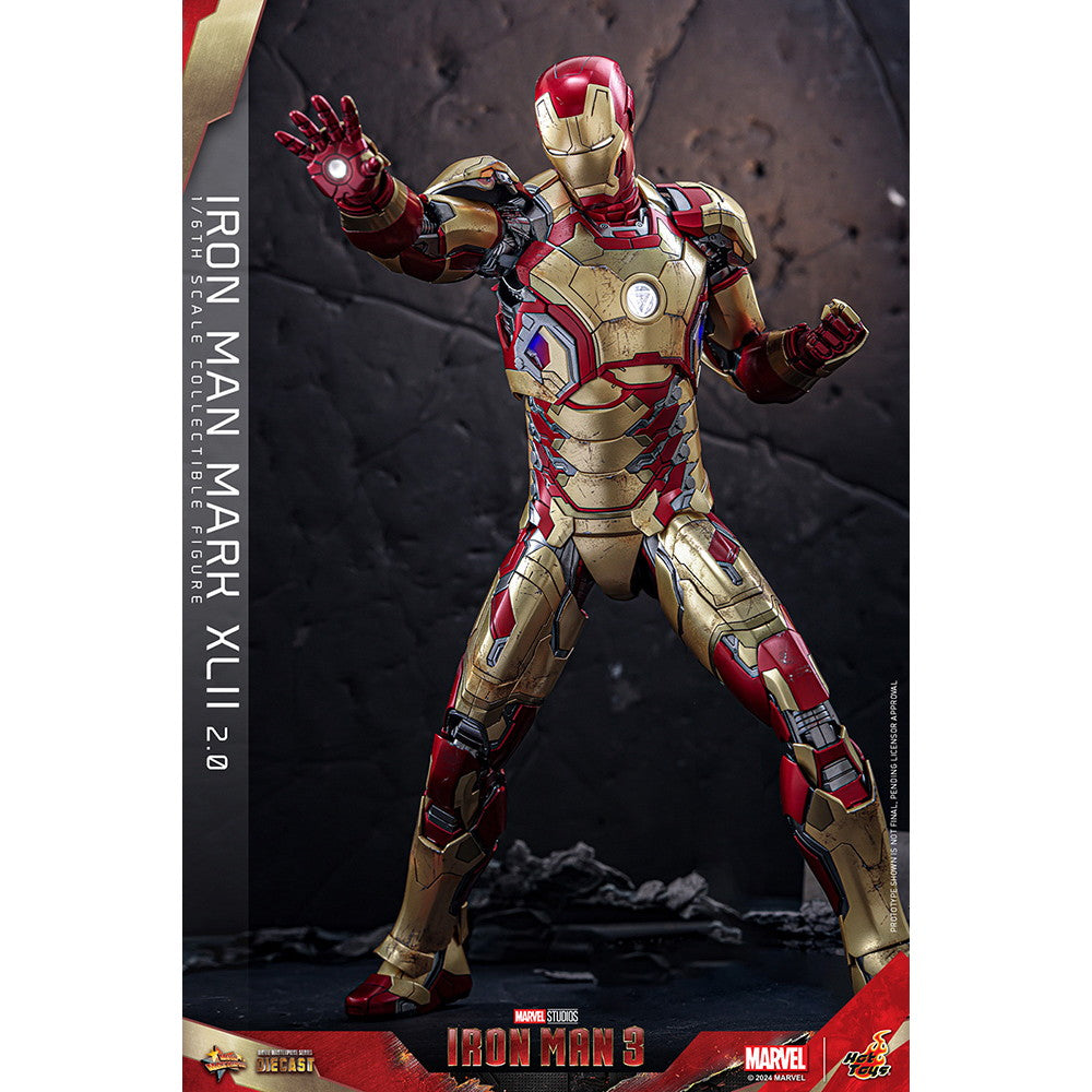 【予約安心出荷】[FIG] ムービー・マスターピース DIECAST アイアンマン・マーク42(2.0版) アイアンマン3 1/6 完成品 可動フィギュア(MM#758D65) ホットトイズ(2025年10月)