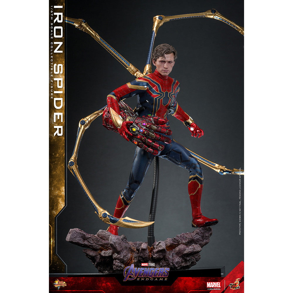 【新品即納】[FIG] ムービー・マスターピース アイアン・スパイダー アベンジャーズ/エンドゲーム 1/6 完成品 可動フィギュア(MM#761) ホットトイズ(20250831)