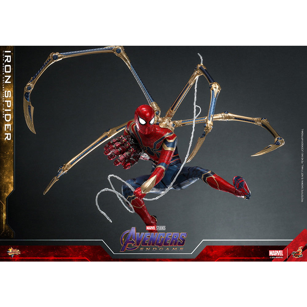 【新品即納】[FIG] ムービー・マスターピース アイアン・スパイダー アベンジャーズ/エンドゲーム 1/6 完成品 可動フィギュア(MM#761) ホットトイズ(20250831)