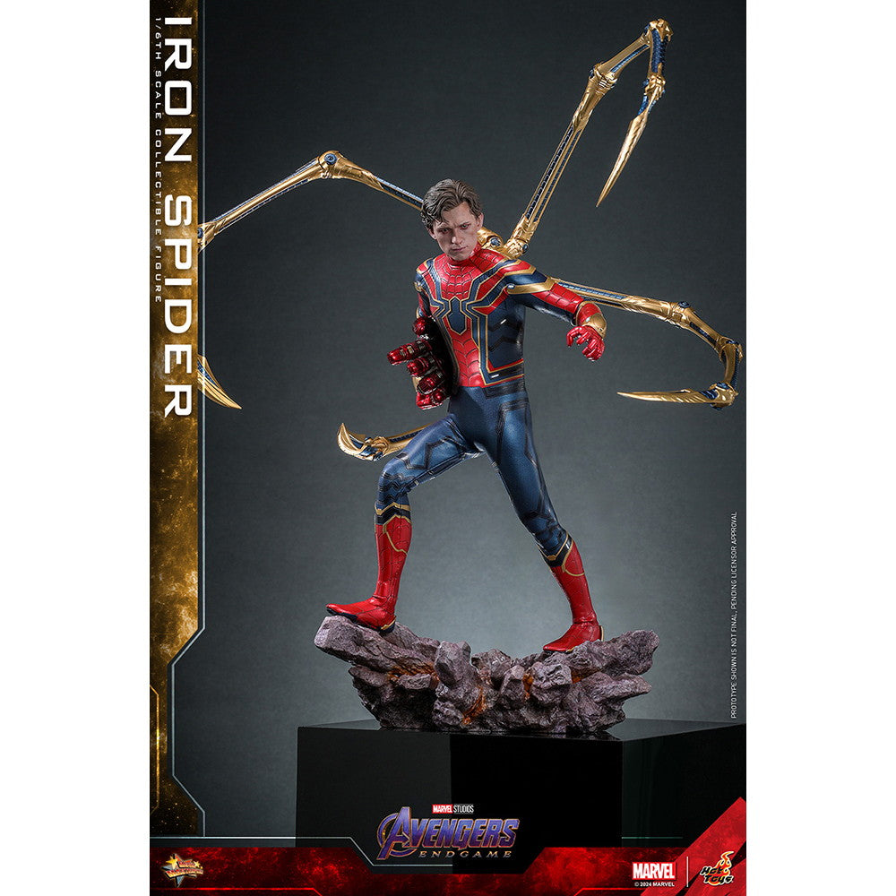 【新品即納】[FIG] ムービー・マスターピース アイアン・スパイダー アベンジャーズ/エンドゲーム 1/6 完成品 可動フィギュア(MM#761) ホットトイズ(20250831)