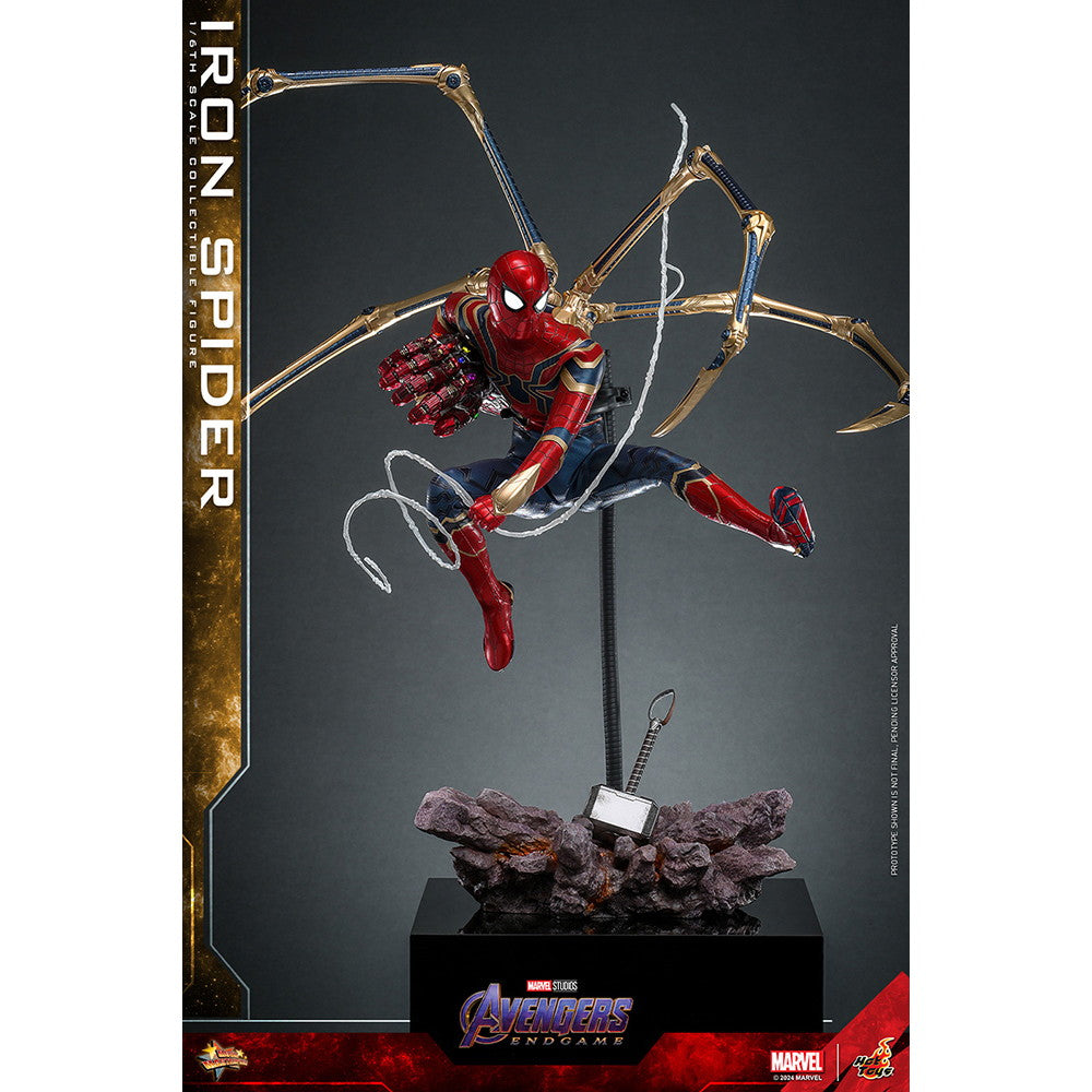 【新品即納】[FIG] ムービー・マスターピース アイアン・スパイダー アベンジャーズ/エンドゲーム 1/6 完成品 可動フィギュア(MM#761) ホットトイズ(20250831)
