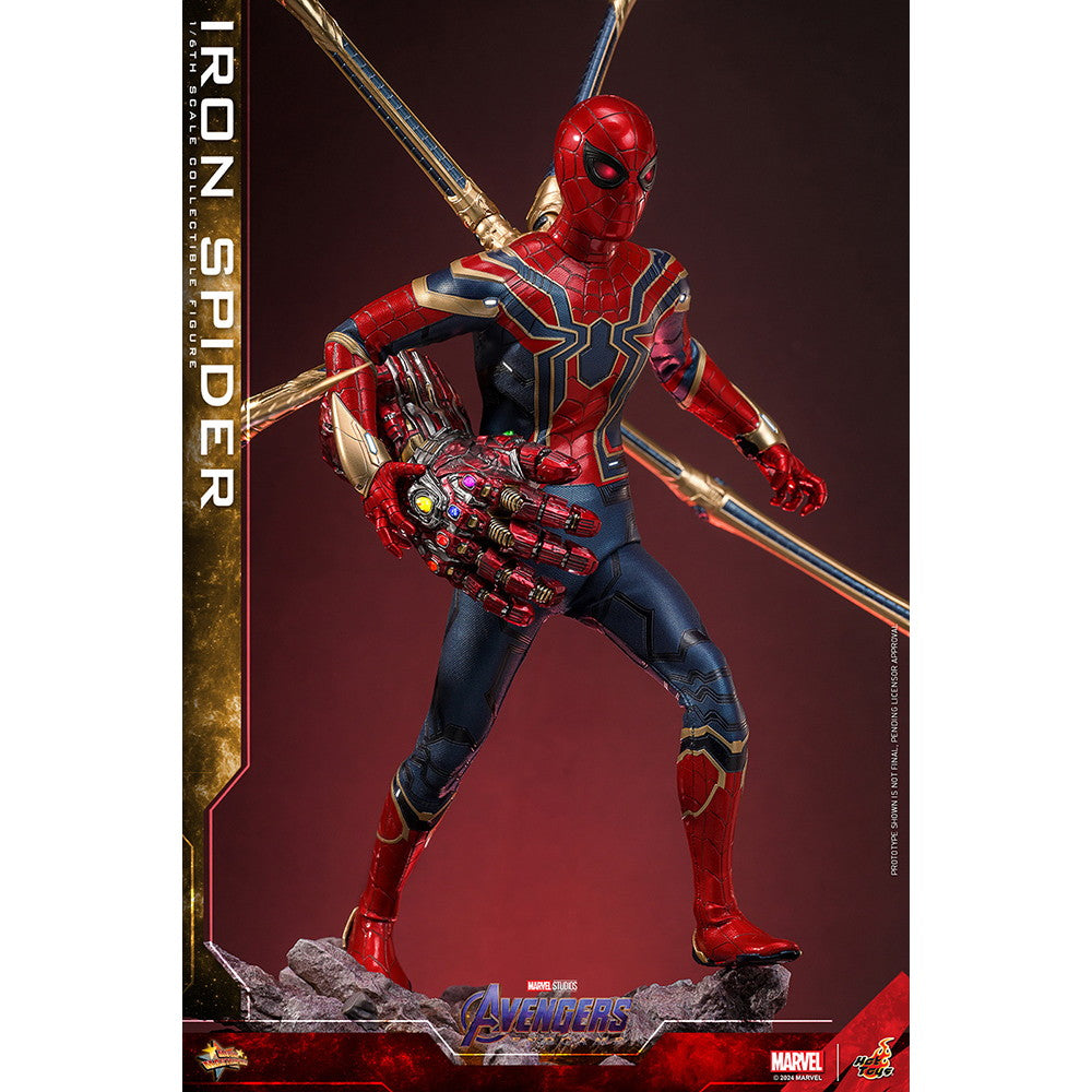 【新品即納】[FIG] ムービー・マスターピース アイアン・スパイダー アベンジャーズ/エンドゲーム 1/6 完成品 可動フィギュア(MM#761) ホットトイズ(20250831)
