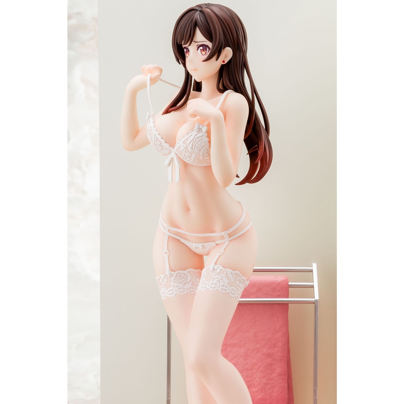 【新品即納】[FIG] 水原千鶴(みずはらちづる) シースルーランジェリーフィギュア エンジェルホワイトVer. 彼女、お借りします 1/6 完成品 フィギュア 箱入り娘(20241231)