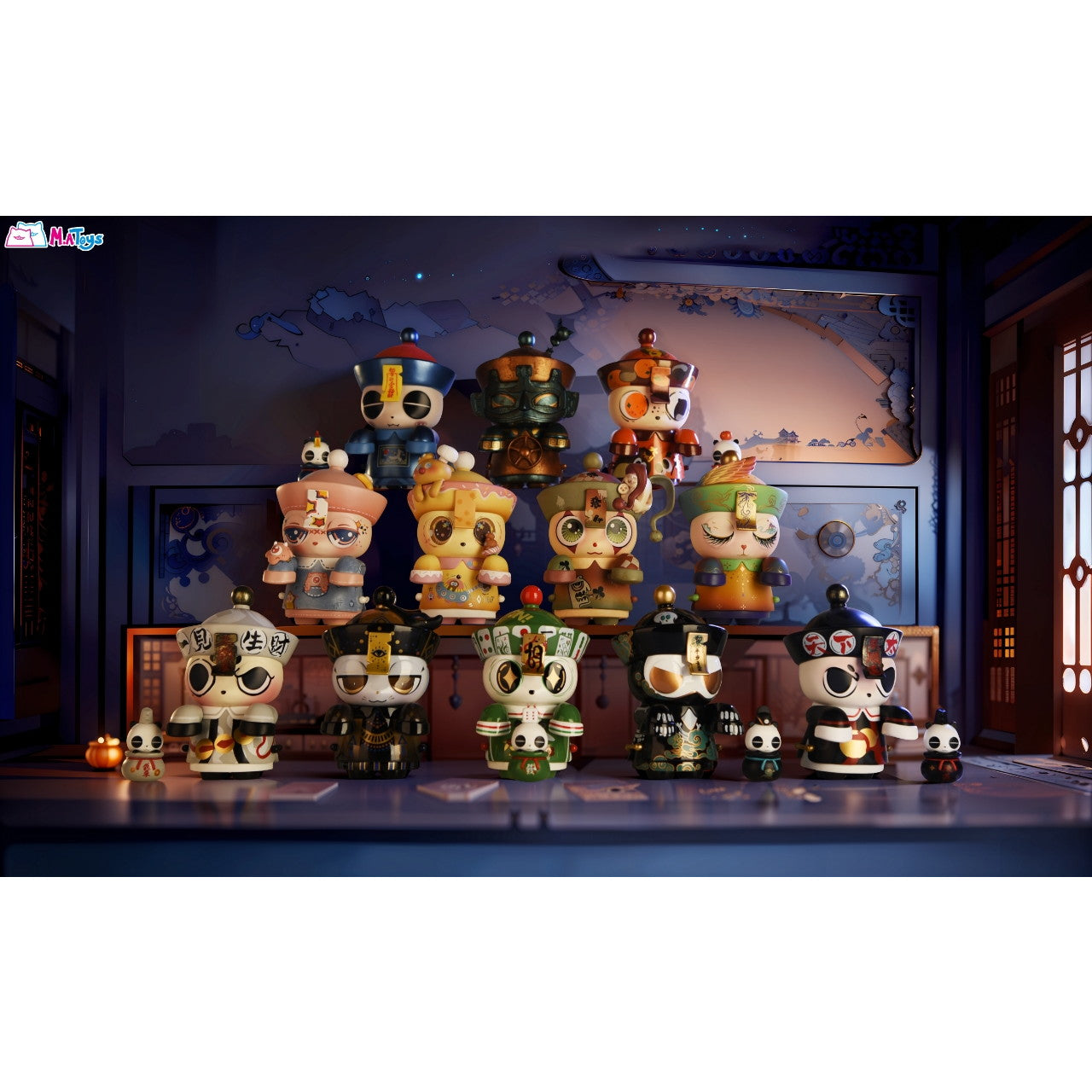 【新品即納】[FIG] (BOX) きょんしーちゃんず!パーティー フィギュア(PF349)(10個) Shenzhen Mabell Animation Development Co.Ltd(20241130)