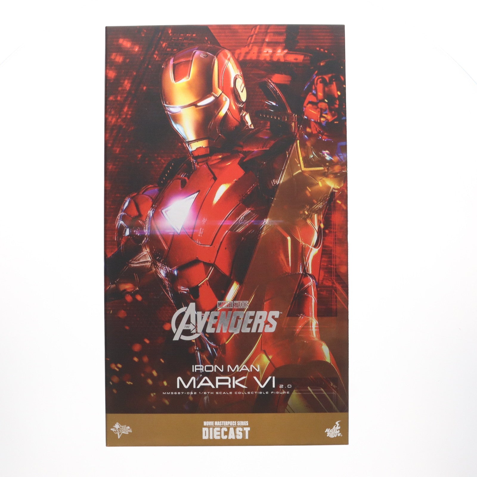 【中古即納】[FIG] ムービー・マスターピース DIECAST アイアンマン・マーク6(2.0版) アベンジャーズ 1/6 完成品 可動フィギュア(MMS687D52) ホットトイズ(20240828)