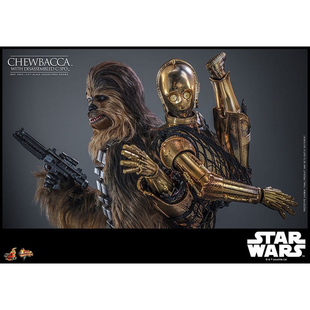 【新品即納】[FIG] ムービー・マスターピース チューバッカ&C-3PO(分解) STAR WARS(スター・ウォーズ) エピソード5/帝国の逆襲 1/6 完成品 可動フィギュア(MM#766) ホットトイズ(20250831)