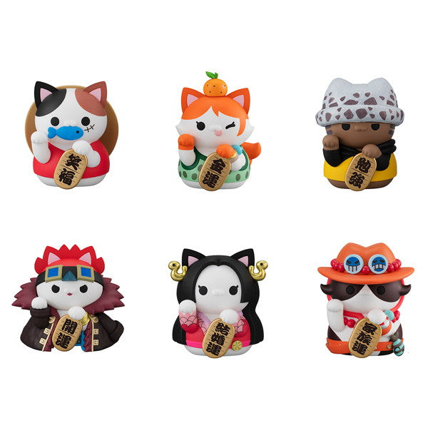 【新品即納】[FIG] (BOX)MEGA CAT PROJECT ニャンピースニャーン! 招き猫FORTUNE LUCKY☆CAT PIRATES ONE PIECE(ワンピース) フィギュア(6個) メガハウス(20250331)