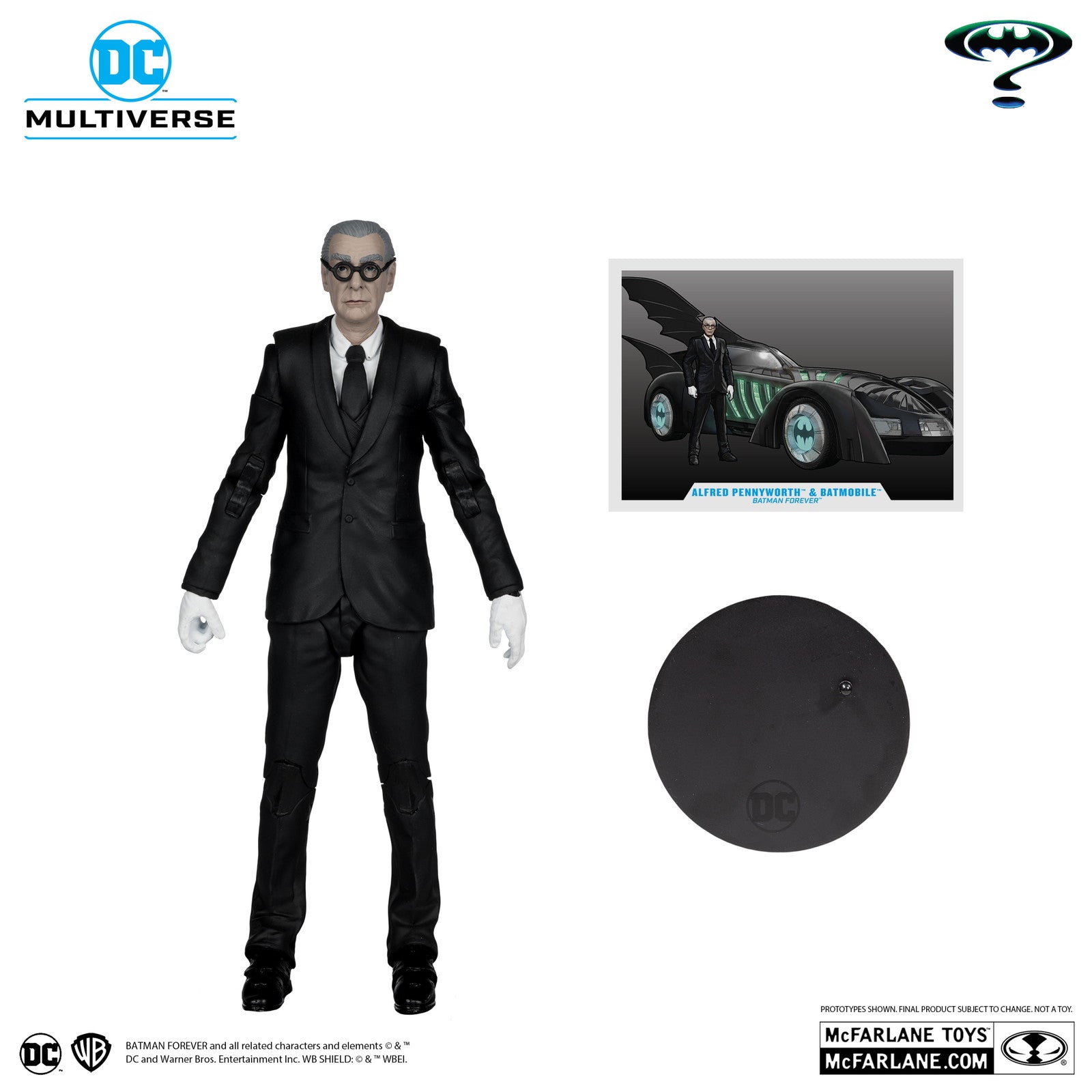【新品即納】[FIG] DCマルチバース ビークル アルフレッド・ペニーワース&バットモービル[映画『バットマン フォーエヴァー』] DCコミックス 完成品 可動フィギュア マクファーレン・トイズ(20240930)