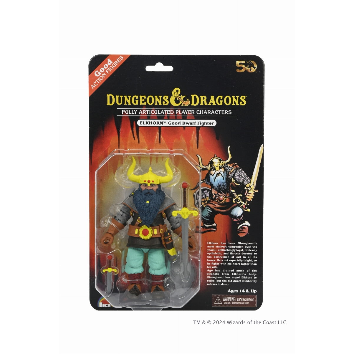 【新品即納】[FIG] エルクホーン・ザ・グッドドワーフ 50周年 ブリスターパック ver ダンジョンズ&ドラゴンズ 完成品 7インチ アクションフィギュア ネカ(20241231)