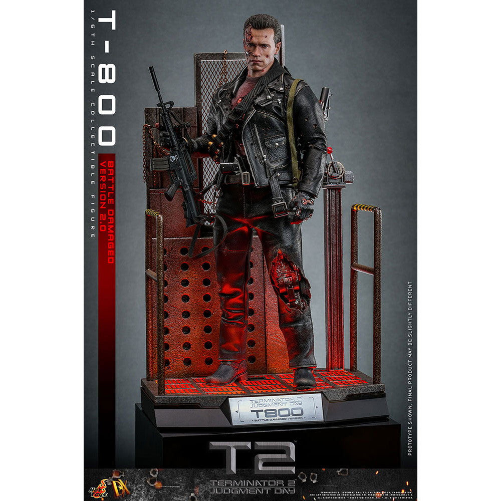 【予約安心出荷】[FIG] ムービー・マスターピース DX T-800(バトルダメージ/2.0版) ターミネーター2 1/6 完成品 可動フィギュア(DX-#46) ホットトイズ(2025年10月)