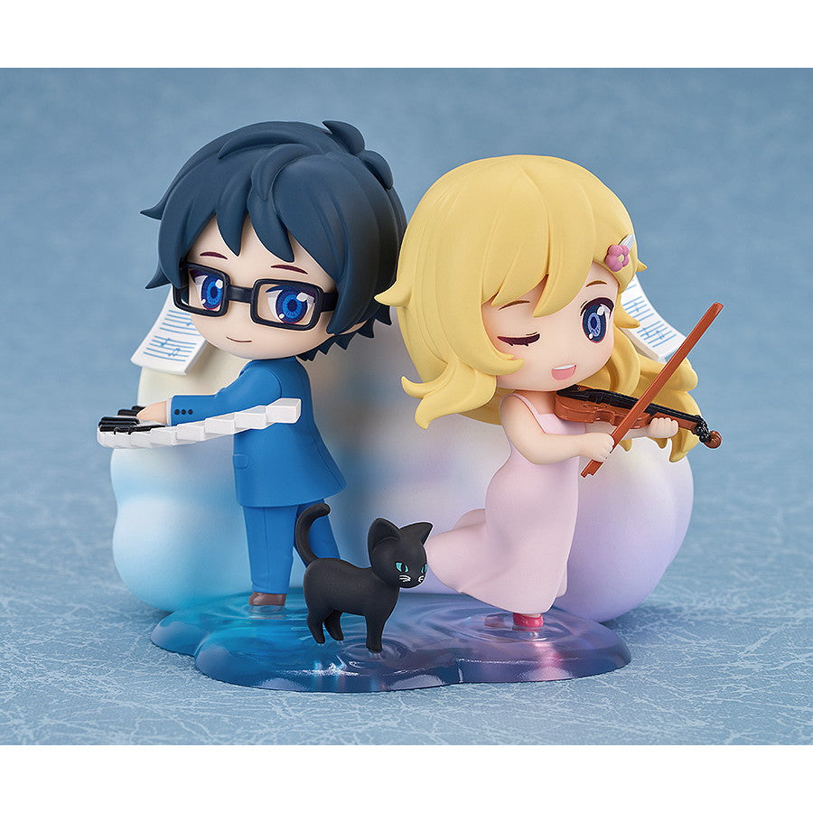 【新品即納】[FIG] Qset+ 宮園かをり&有馬公生(みやぞのかをり&ありまこうせい) 四月は君の嘘 完成品 フィギュア グッドスマイルアーツ上海(20250525)