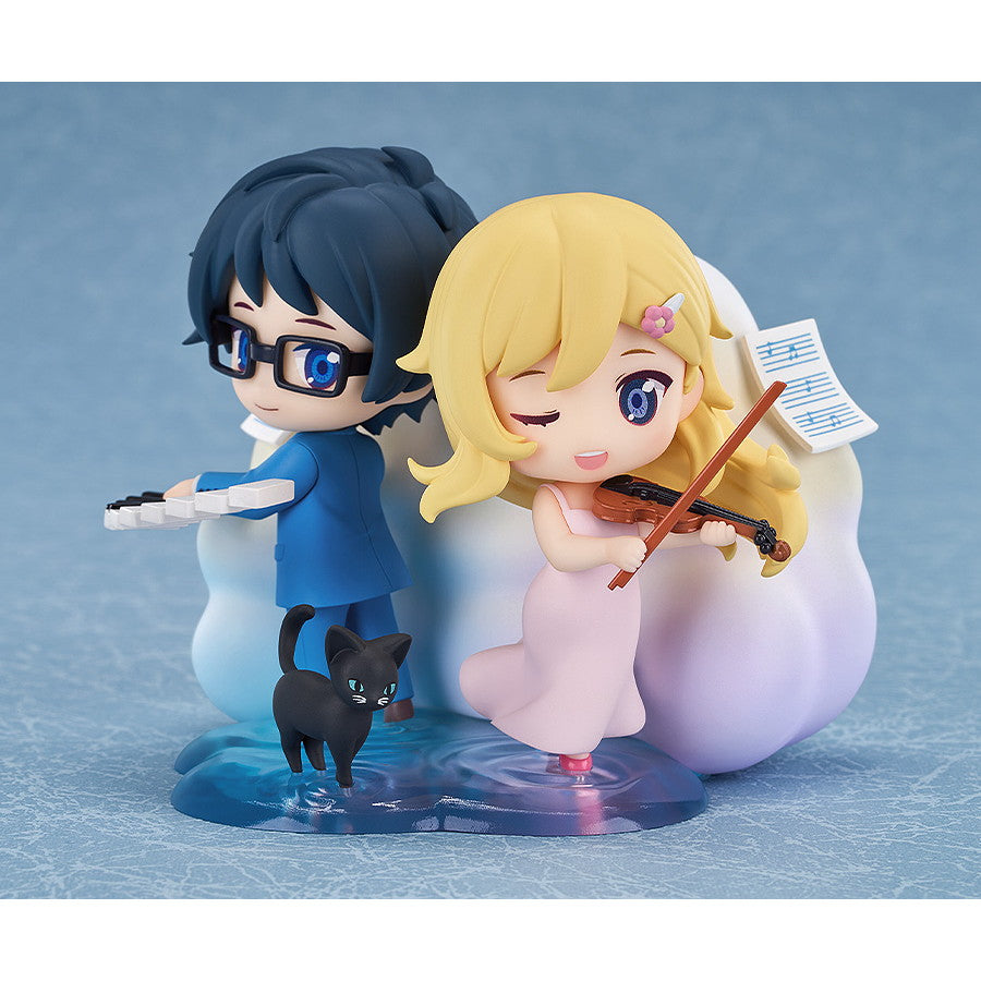 【新品即納】[FIG] Qset+ 宮園かをり&有馬公生(みやぞのかをり&ありまこうせい) 四月は君の嘘 完成品 フィギュア グッドスマイルアーツ上海(20250525)