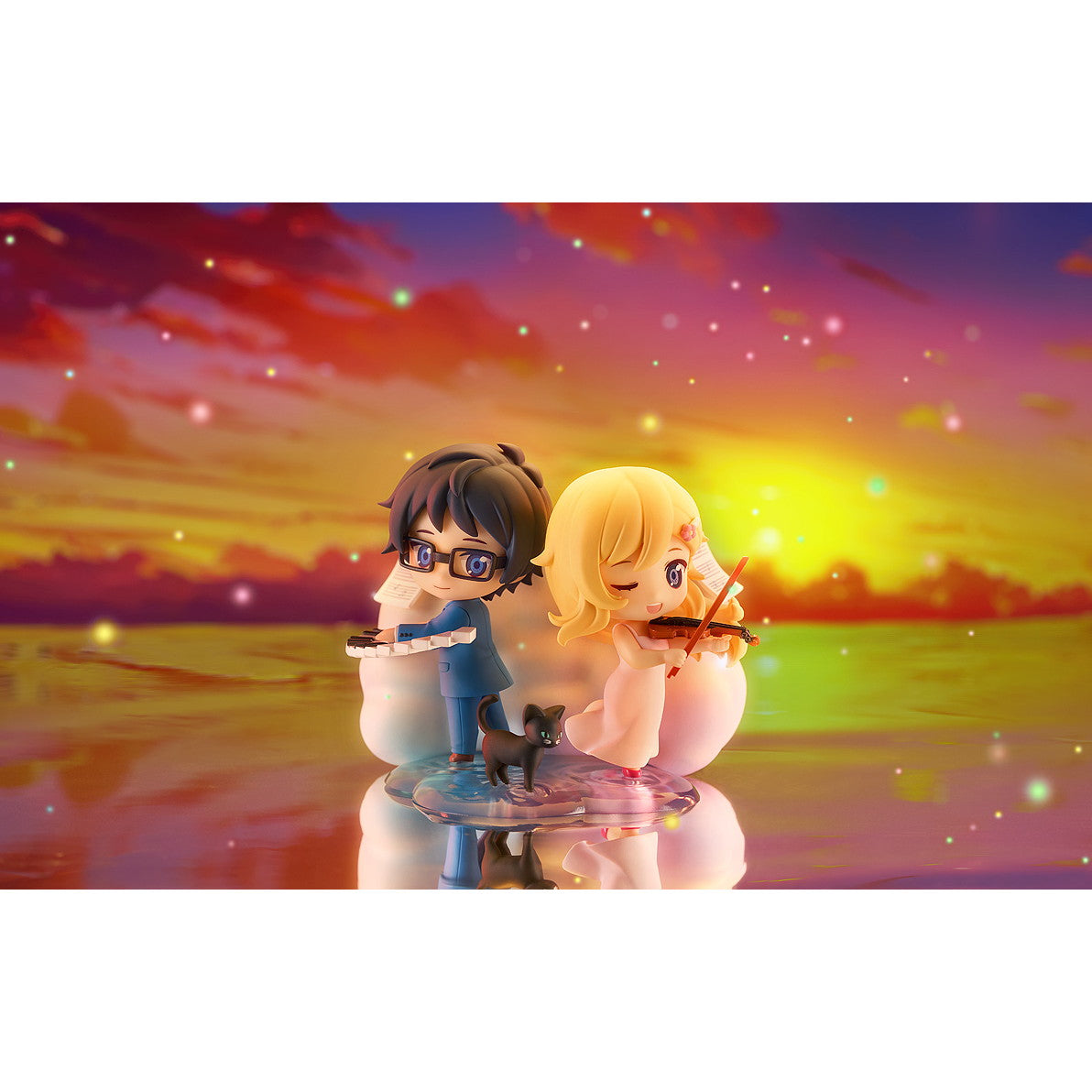 【新品即納】[FIG] Qset+ 宮園かをり&有馬公生(みやぞのかをり&ありまこうせい) 四月は君の嘘 完成品 フィギュア グッドスマイルアーツ上海(20250525)