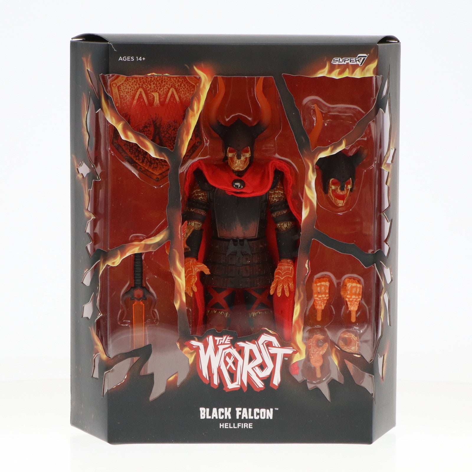 【中古即納】[FIG] ブラック・ファルコン(ヘルファイアVer.) ザ・ワースト 完成品 アルティメイト 7インチ アクションフィギュア(海外流通版) スーパー7(20240630)