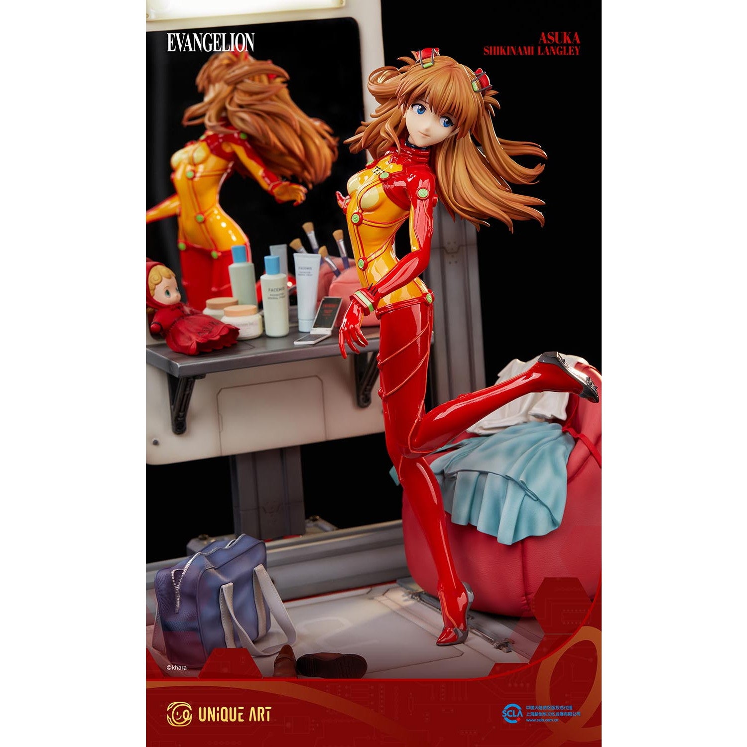 【新品即納】[FIG] 式波・アスカ・ラングレー 収蔵級フィギュア ヱヴァンゲリヲン新劇場版:破 1/4 一部組み立て品 フィギュア ユニークアートスタジオ(20250531)