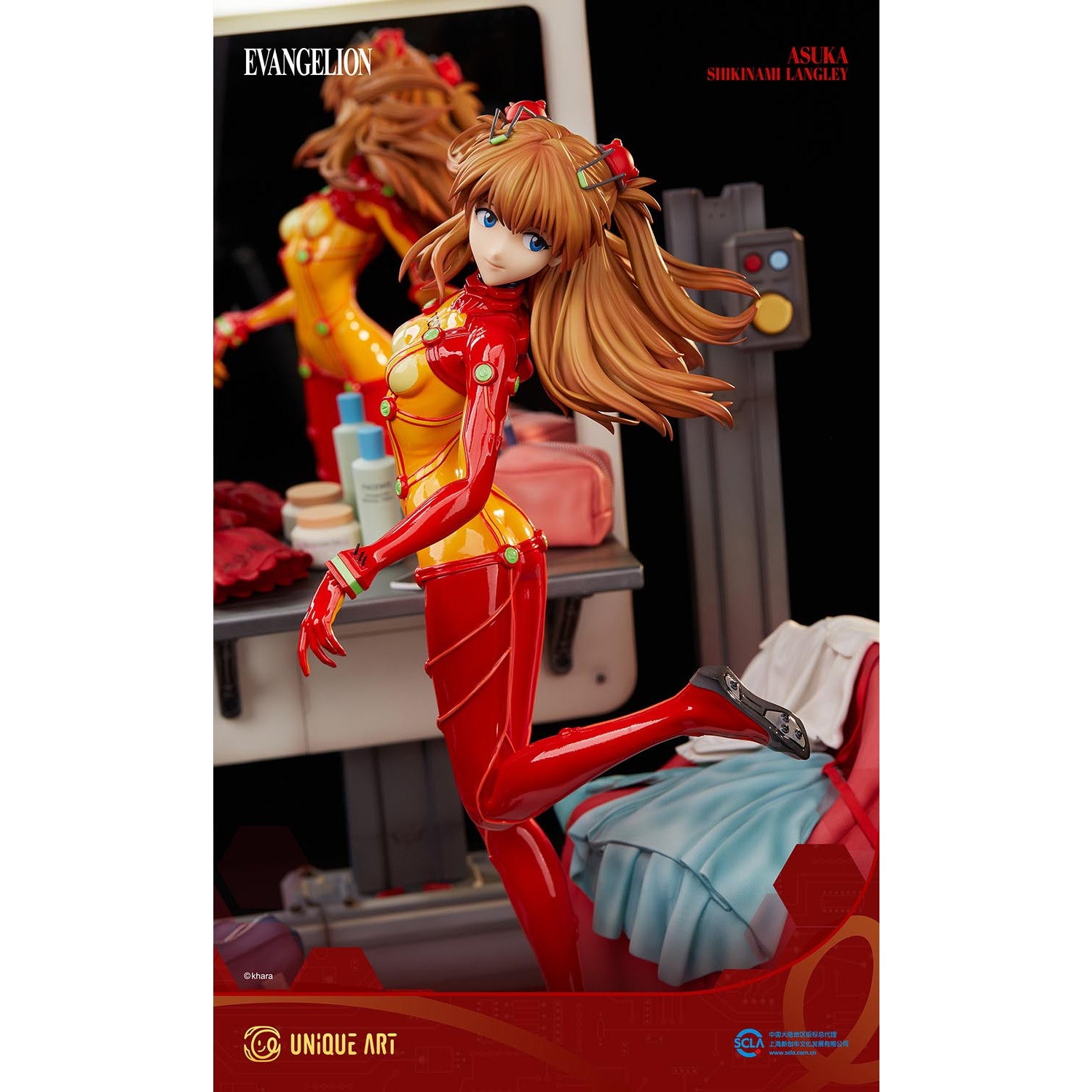 【新品即納】[FIG] 式波・アスカ・ラングレー 収蔵級フィギュア ヱヴァンゲリヲン新劇場版:破 1/4 一部組み立て品 フィギュア ユニークアートスタジオ(20250531)