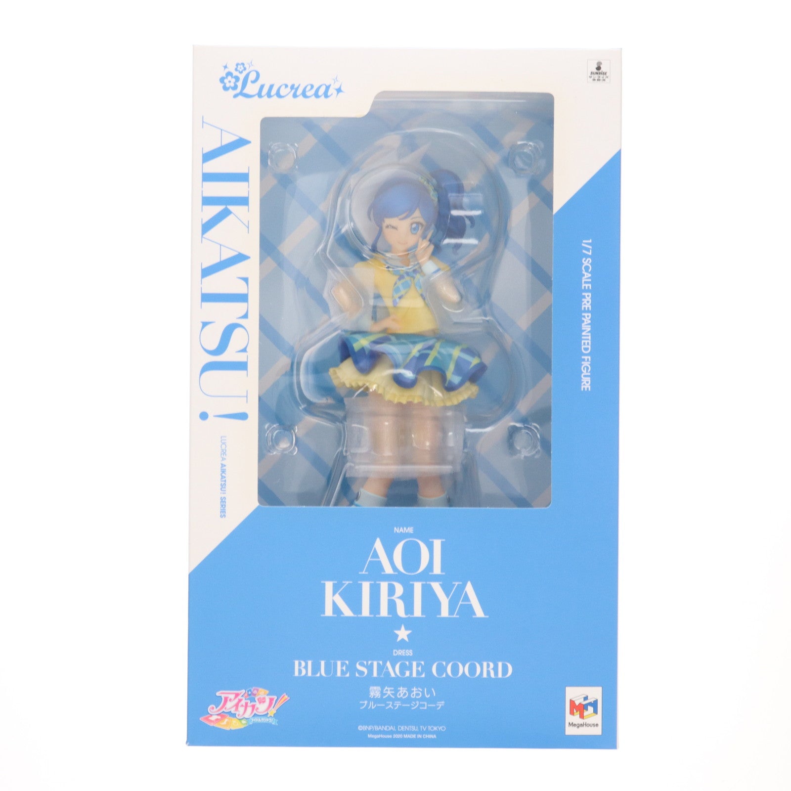 【中古即納】[FIG] プレミアムバンダイ&メガトレショップ限定特典付属 Lucrea(ルクリア) 霧矢あおい(きりやあおい) ブルーステージコーデ アイカツ! 1/7 完成品 フィギュア メガハウス(20200430)