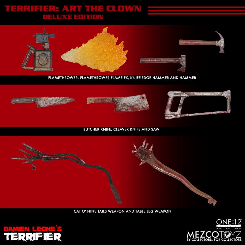 【中古即納】[FIG] ワン12コレクティブ アート・ザ・クラウン DXエディション Terrifier(テリファー) 1/12 完成品 アクションフィギュア メズコトイズ(20250430)