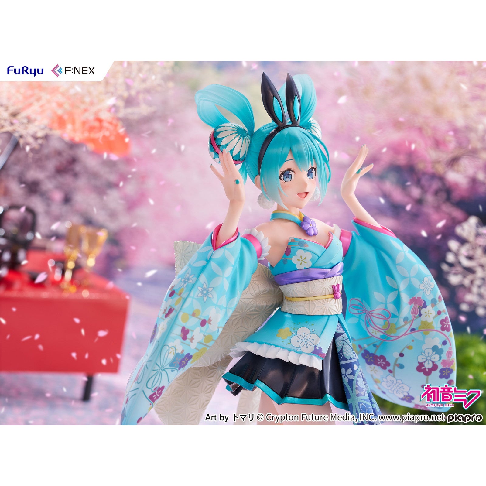【新品即納】[FIG] 初音ミク -和バニー- キャラクター・ボーカル・シリーズ01 初音ミク 1/7 完成品 フィギュア(AMU-FNX1131) フリュー(20250906)