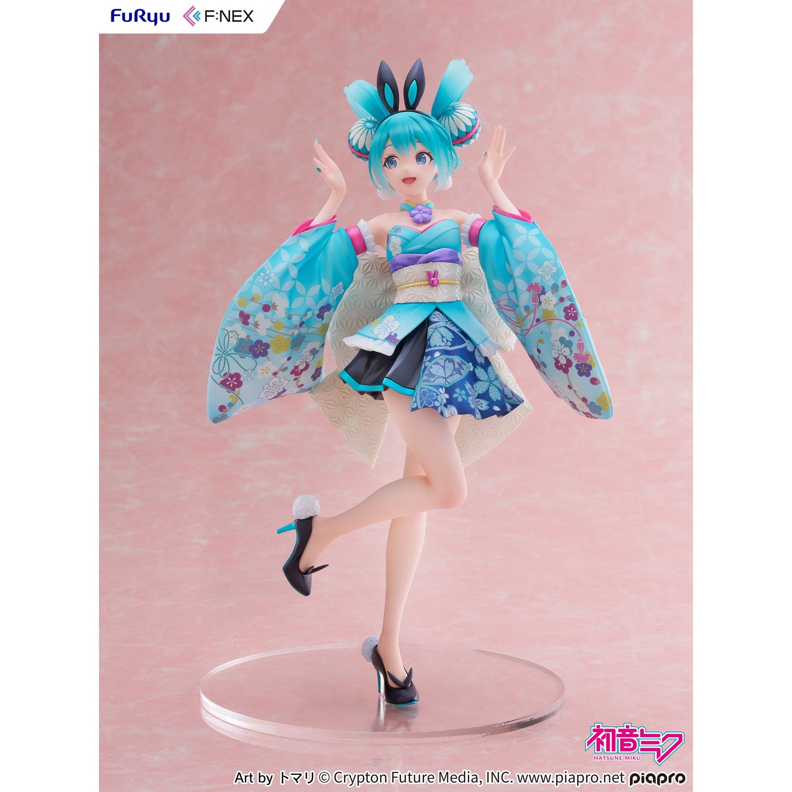 【新品即納】[FIG] 初音ミク -和バニー- キャラクター・ボーカル・シリーズ01 初音ミク 1/7 完成品 フィギュア(AMU-FNX1131) フリュー(20250906)