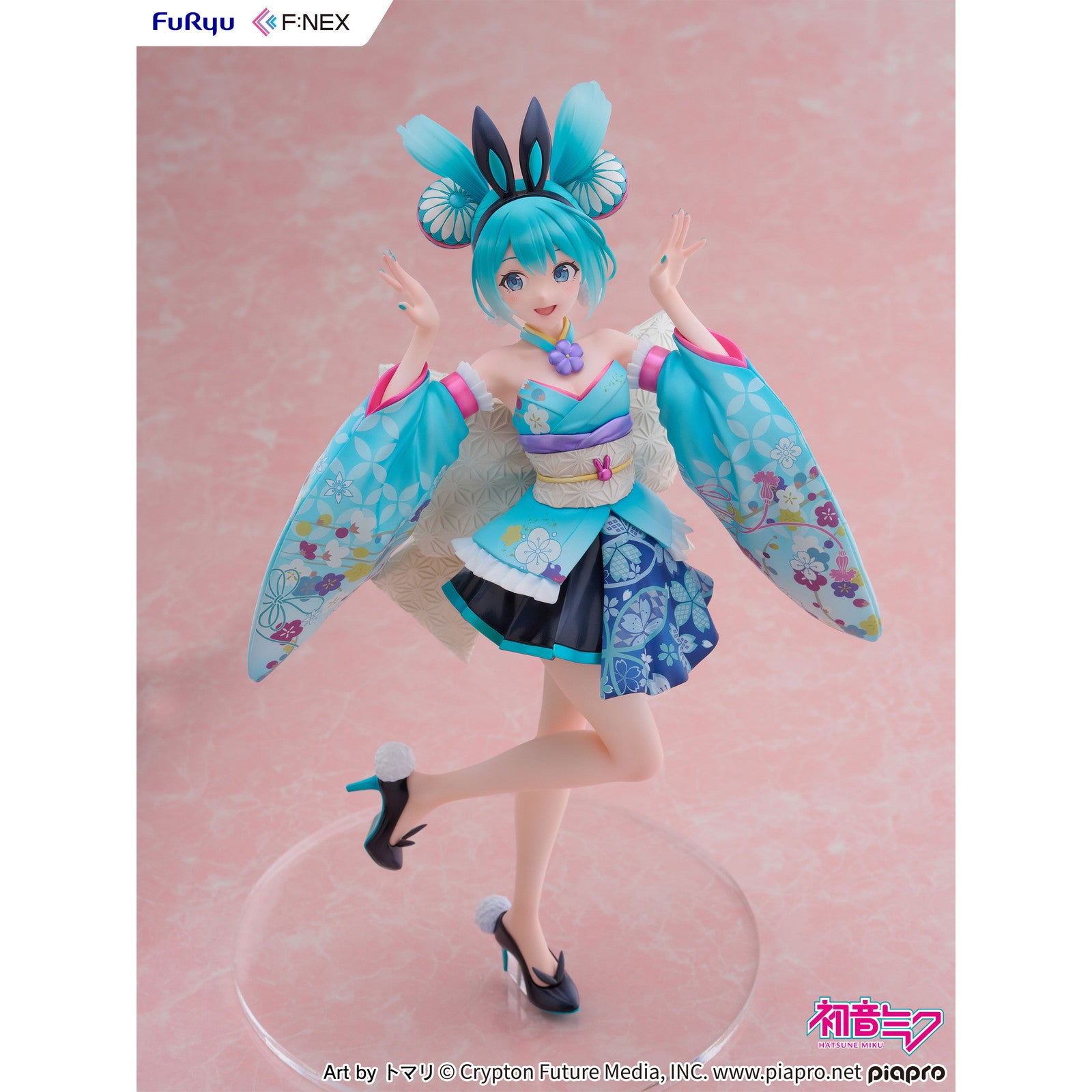 【新品即納】[FIG] 初音ミク -和バニー- キャラクター・ボーカル・シリーズ01 初音ミク 1/7 完成品 フィギュア(AMU-FNX1131) フリュー(20250906)