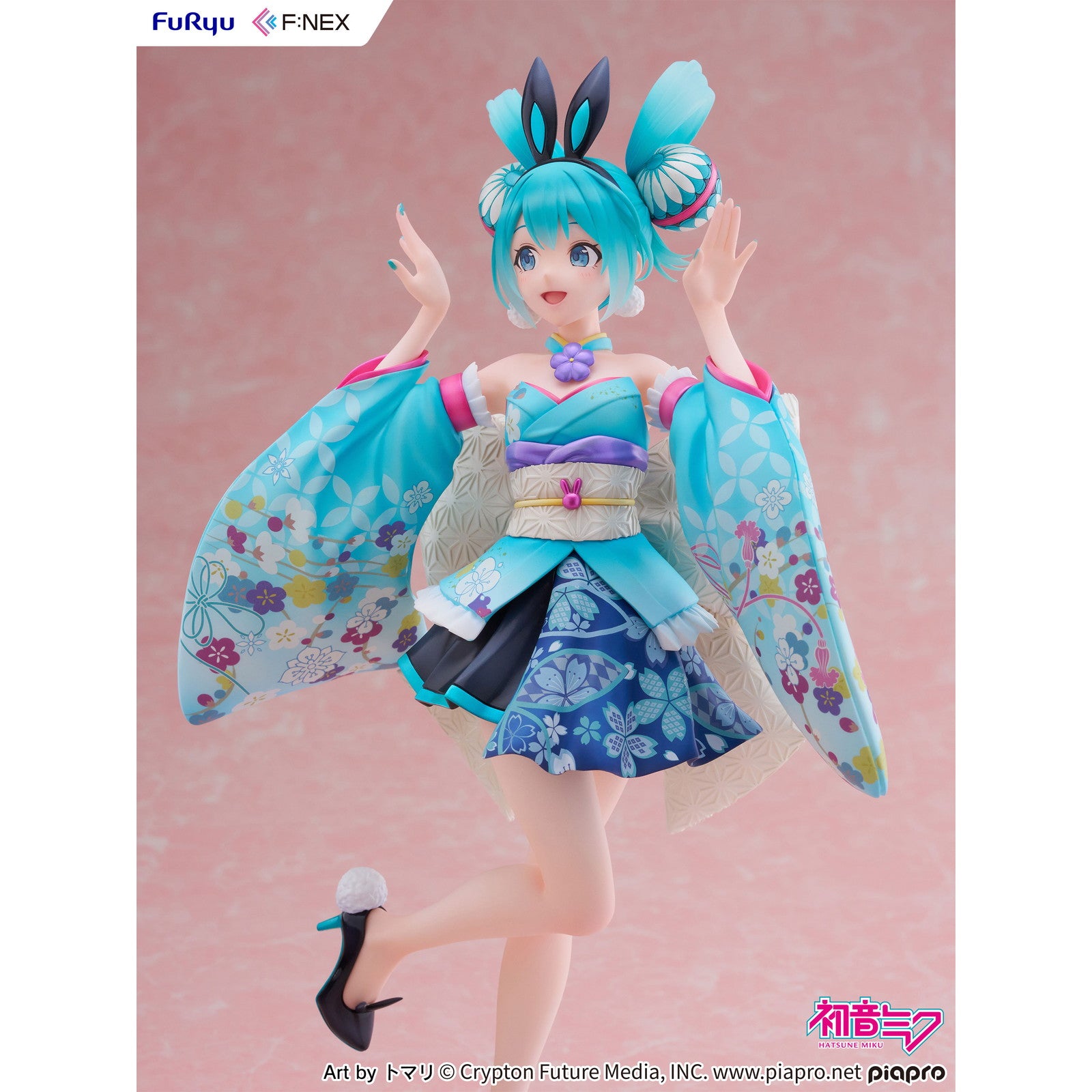 【新品即納】[FIG] 初音ミク -和バニー- キャラクター・ボーカル・シリーズ01 初音ミク 1/7 完成品 フィギュア(AMU-FNX1131) フリュー(20250906)