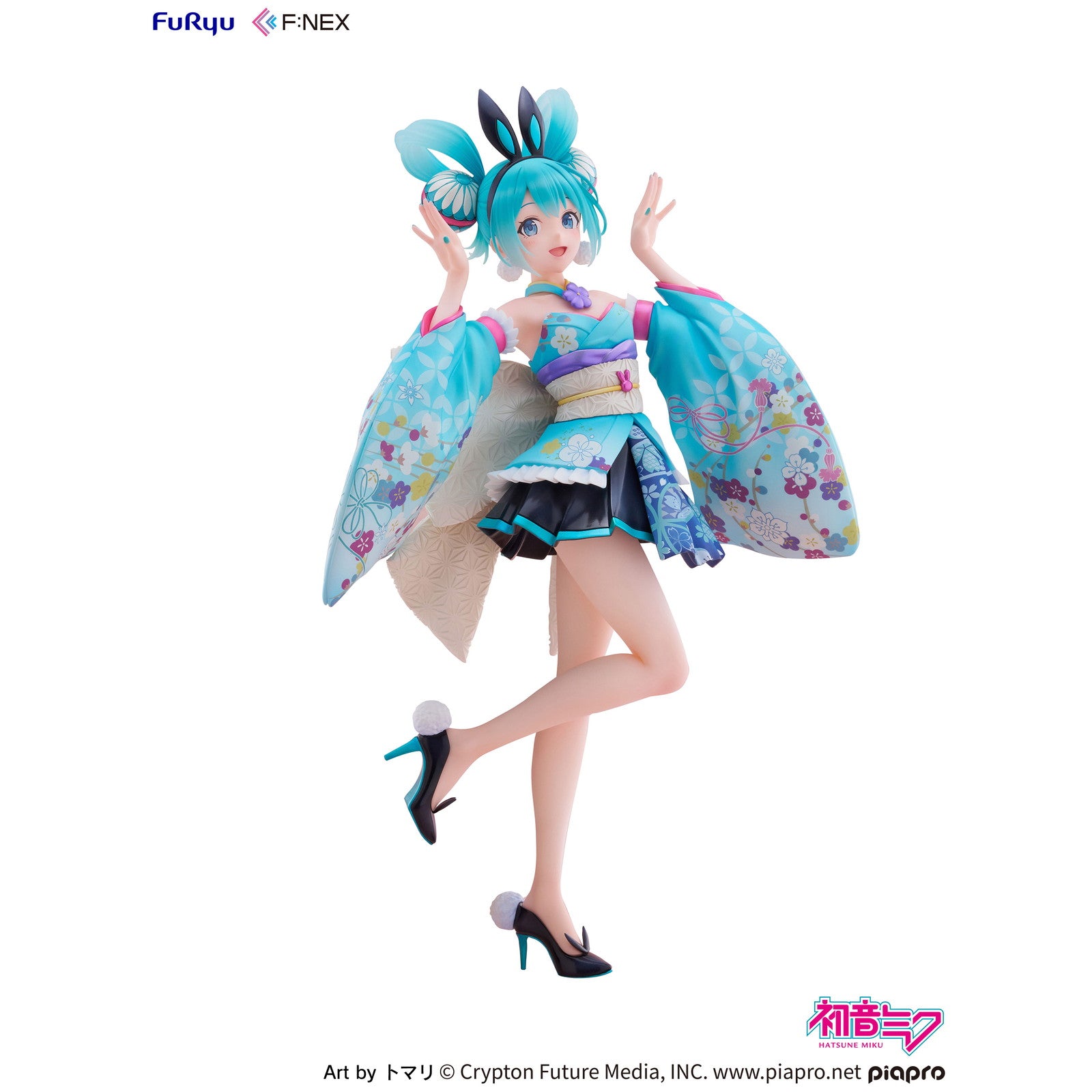【中古即納】[FIG] 初音ミク -和バニー- キャラクター・ボーカル・シリーズ01 初音ミク 1/7 完成品 フィギュア(AMU-FNX1131) フリュー(20250906)
