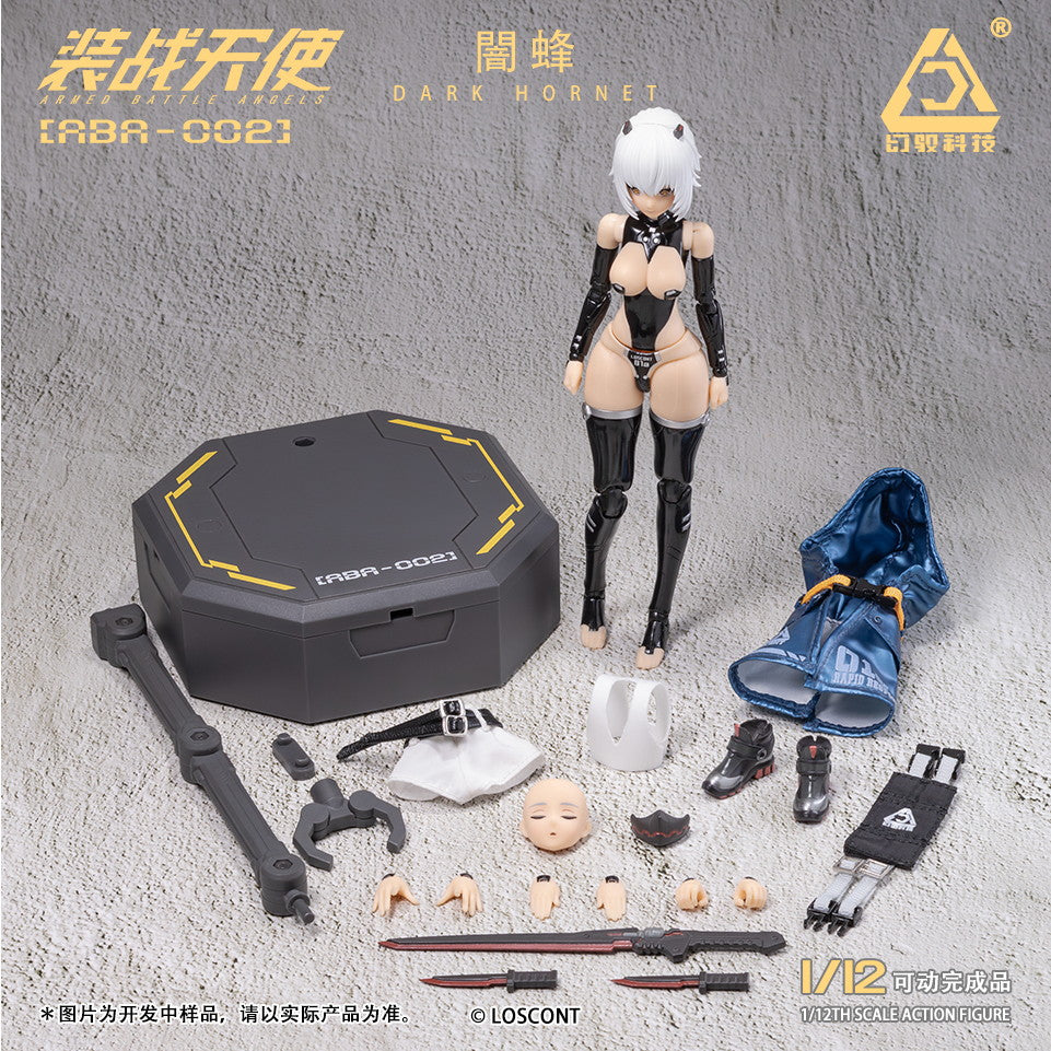 【新品即納】[FIG] 装戦天使(アームド・バトル・エンジェルズ)シリーズ ABA-002 闇蜂(ダークホーネット) 1/12 完成品 可動フィギュア LOSCONT(ロスコント)(20250531)